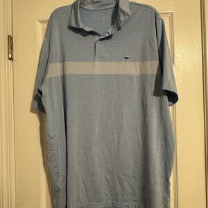 Vineyard Vines Light Blue Polo with Stripe
